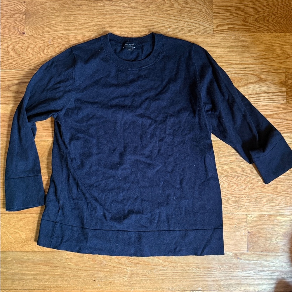 Black Long Sleeve Knitted Top